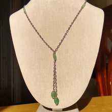 Load image into Gallery viewer, Aventurine Leaves Necklace and Earring Set