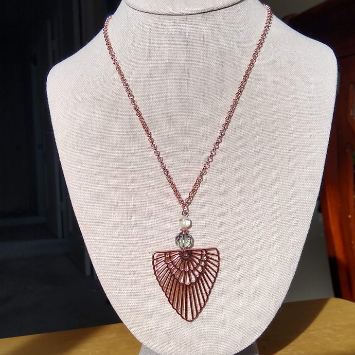 Fan Necklace and Earring Set