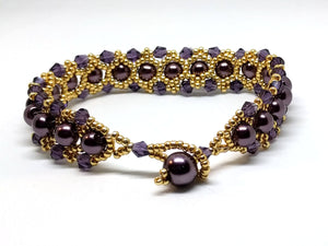Purple Parisian Beaded Bracelet