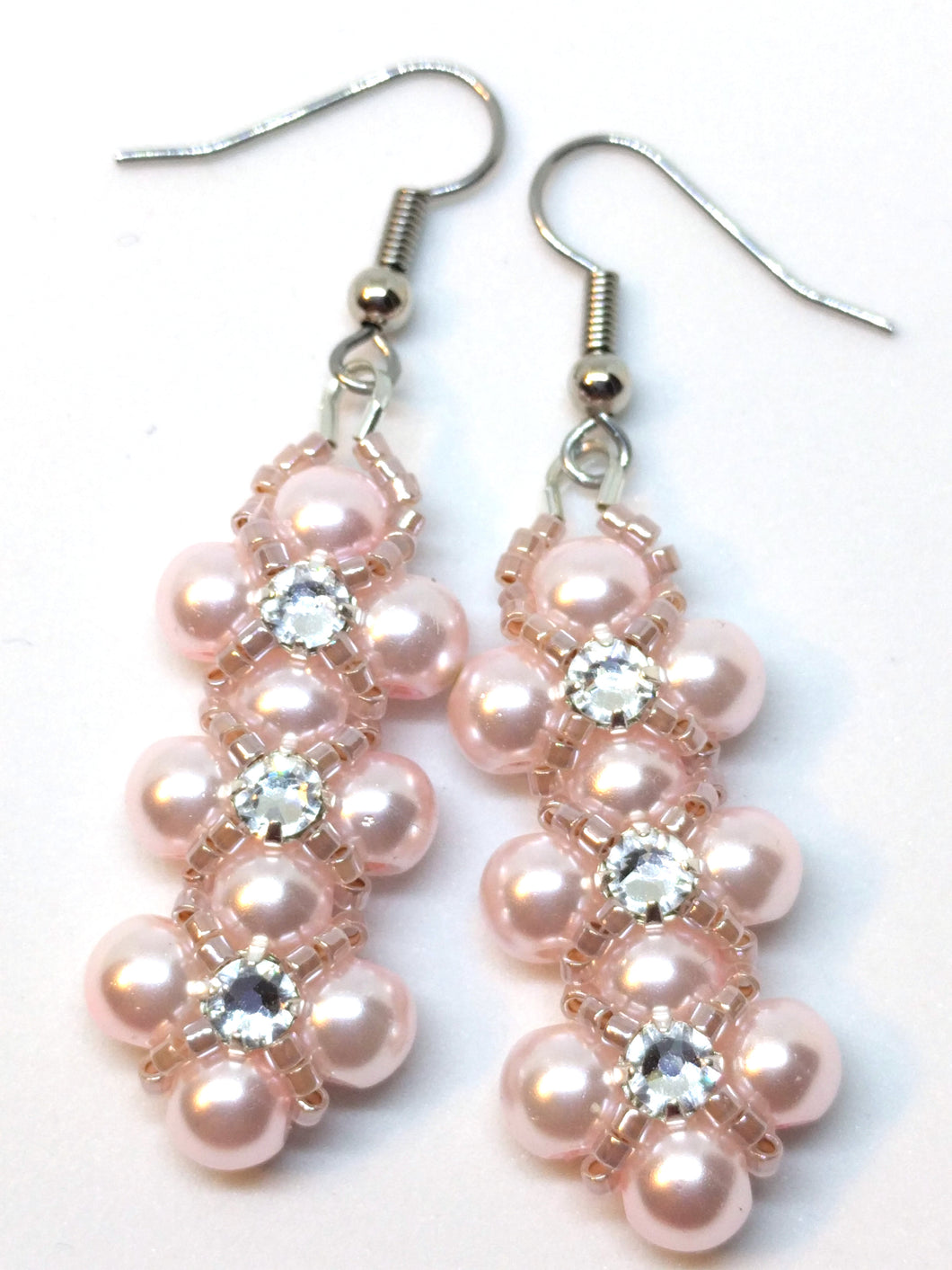 Pink Montee Beaded Earrings