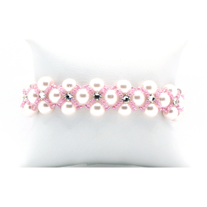 Pink Swarovski Beaded Bracelet