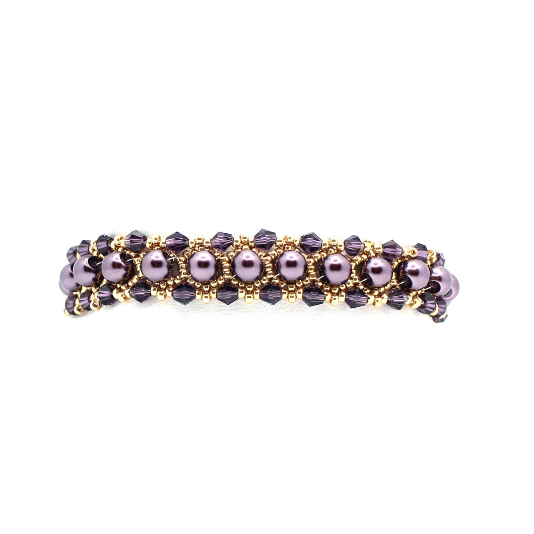 Purple Parisian Beaded Bracelet