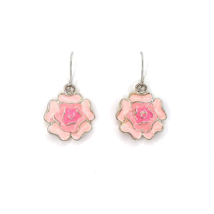 Pink Flower Earrings