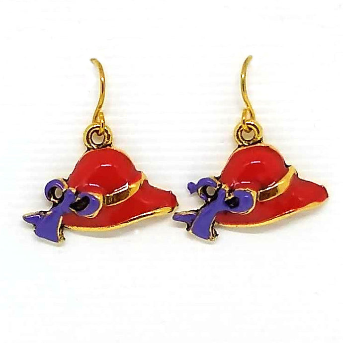 Red Hat Earrings