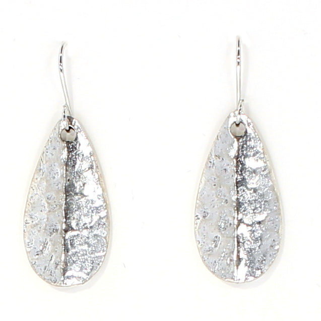 Antique Silver Pear Drop Earrings