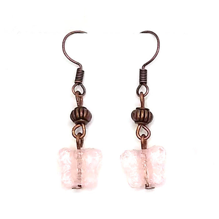 Pink Butterfly Earrings