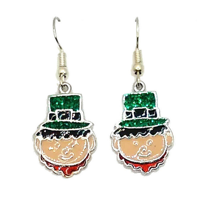 Green Leprechaun Earrings