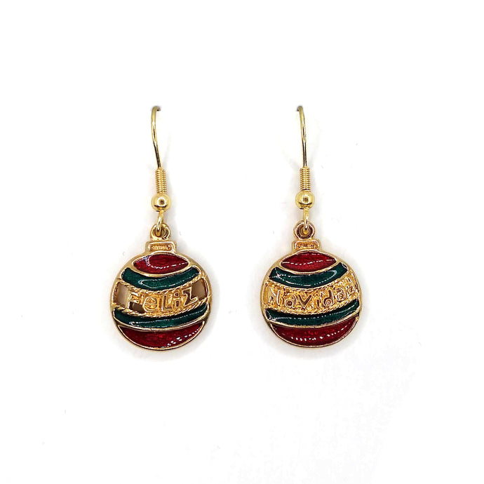 Feliz Navidad Ornament Earrings