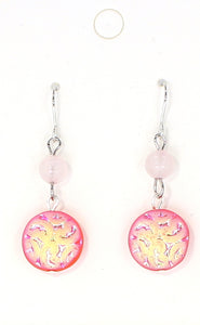 Pink Czech Earrings
