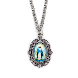 Oval Our Lady of Grace Necklace