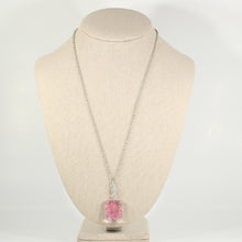 Load image into Gallery viewer, Fuchsia Pressed Flower Necklace