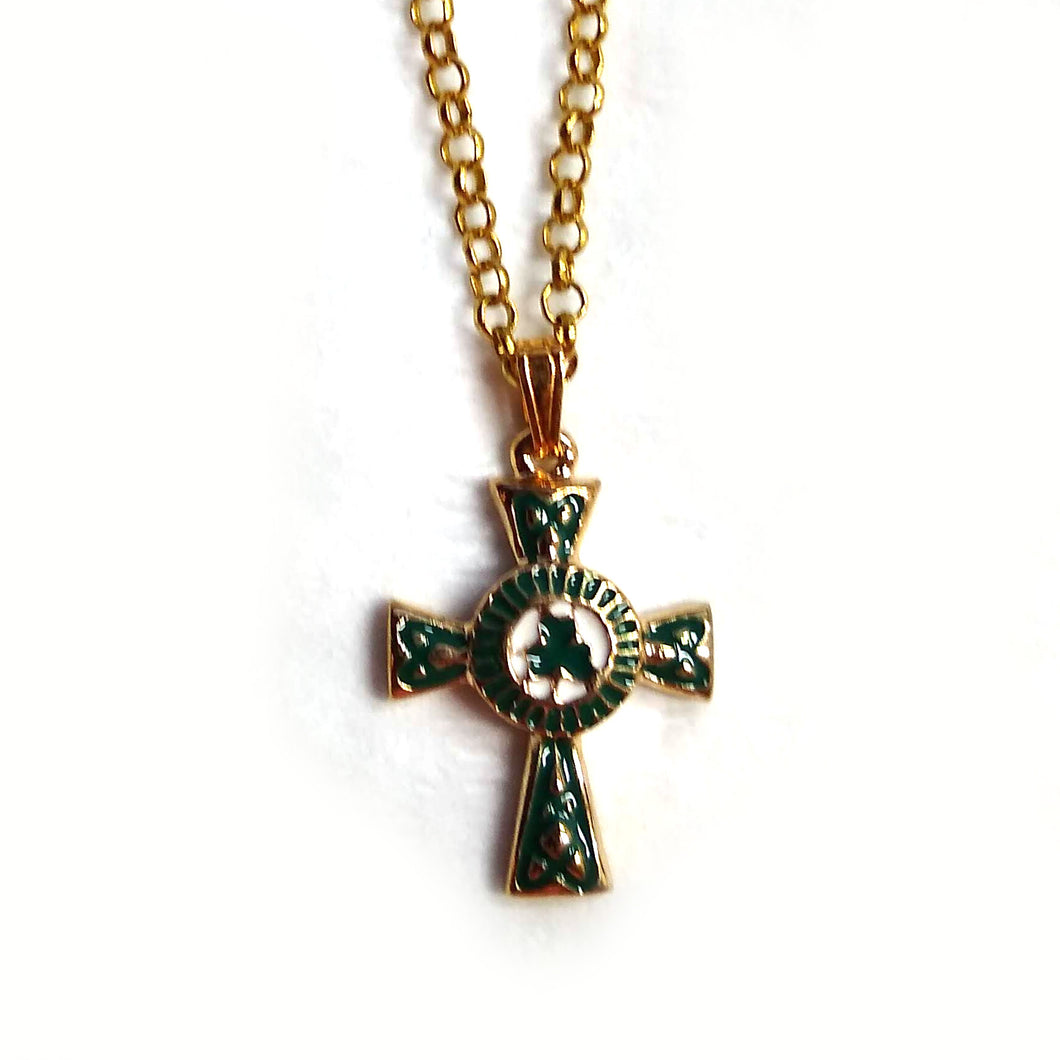 Shamrock Cross Necklace