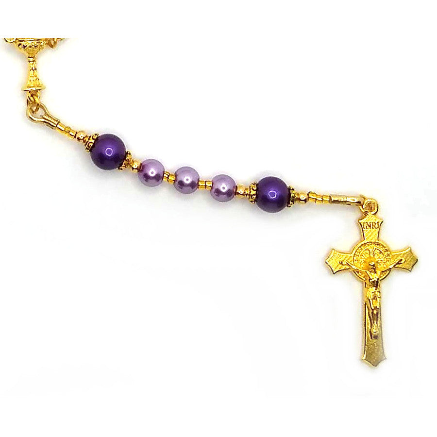 Purple Chalice Strung Rosary