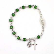 Load image into Gallery viewer, Green St. Benedict Rosary Bracelet