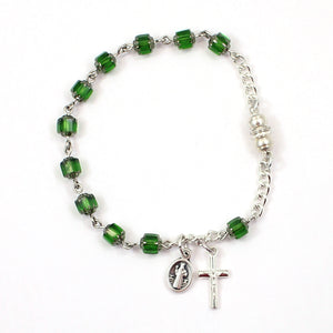 Green St. Benedict Rosary Bracelet
