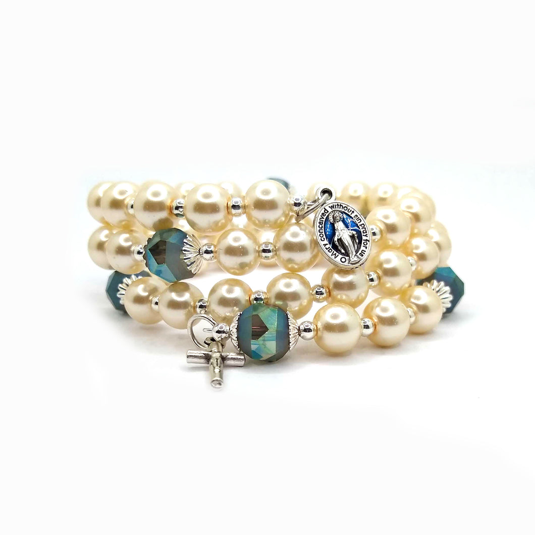 Miraculous Medal Wrap Rosary Bracelet