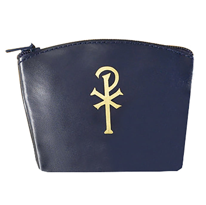 Navy Chi Rho Rosary Case