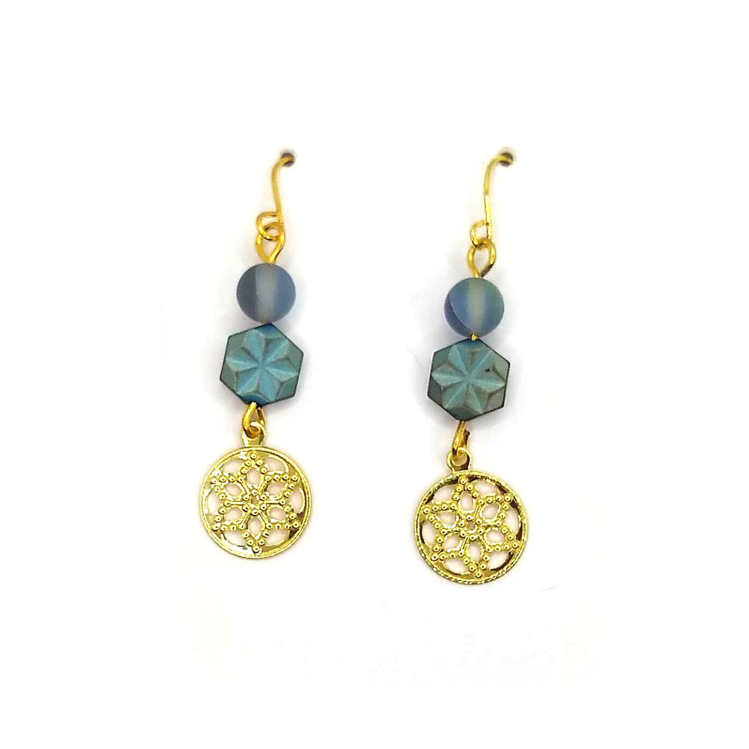 Aqua Dangle Earrings